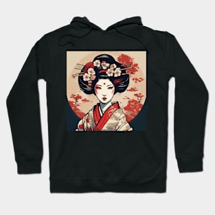 japanese style art geisha Hoodie